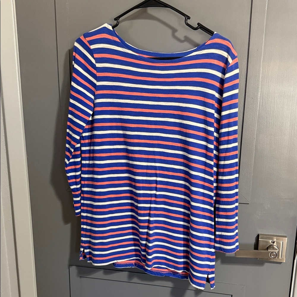 Old Navy Blue and Pink Striped Shirt